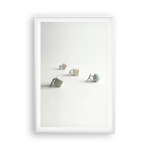 Plakat i hvid ramme - Selve livet - 61x91 cm