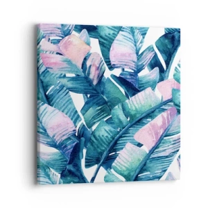 Lærredstryk - Billede på lærred - I en bananlund - 40x40 cm