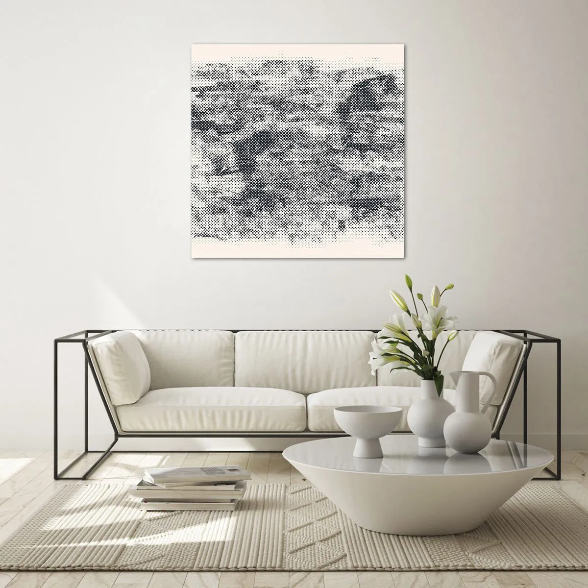 Billede på glas - Tågeagtig sammensætning - 60x60 cm