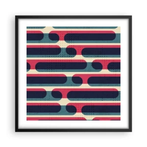 Plakat i sort ramme - Indad og fremad - 50x50 cm