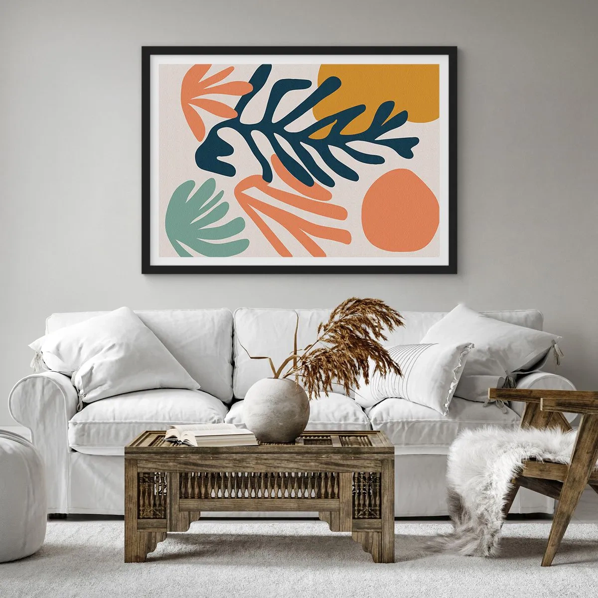 Plakat i sort ramme - Koralhav - 70x50 cm