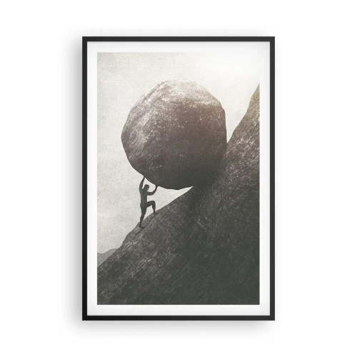 Plakat i sort ramme - Jeg tror mod al forventning - 61x91 cm