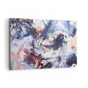 Lærredstryk - Billede på lærred - Abstraktionens vanvittige dans - 120x80 cm