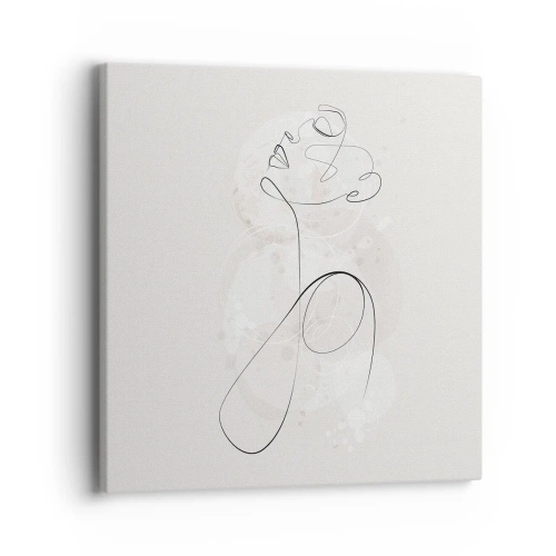 Lærredstryk - Billede på lærred - Spiralen af skønhed - 40x40 cm