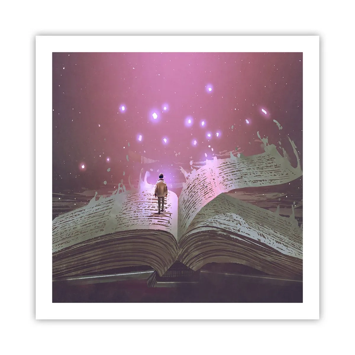 Plakat - En invitation til en anden verden - læs den! - 60x60 cm