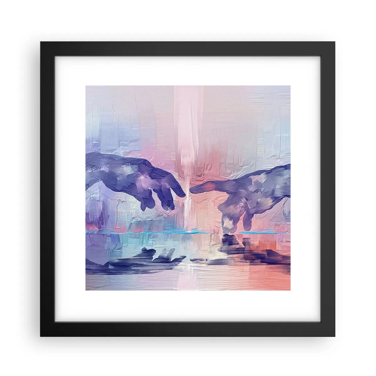 Plakat i sort ramme - Den guddommelige gnist af liv - 30x30 cm