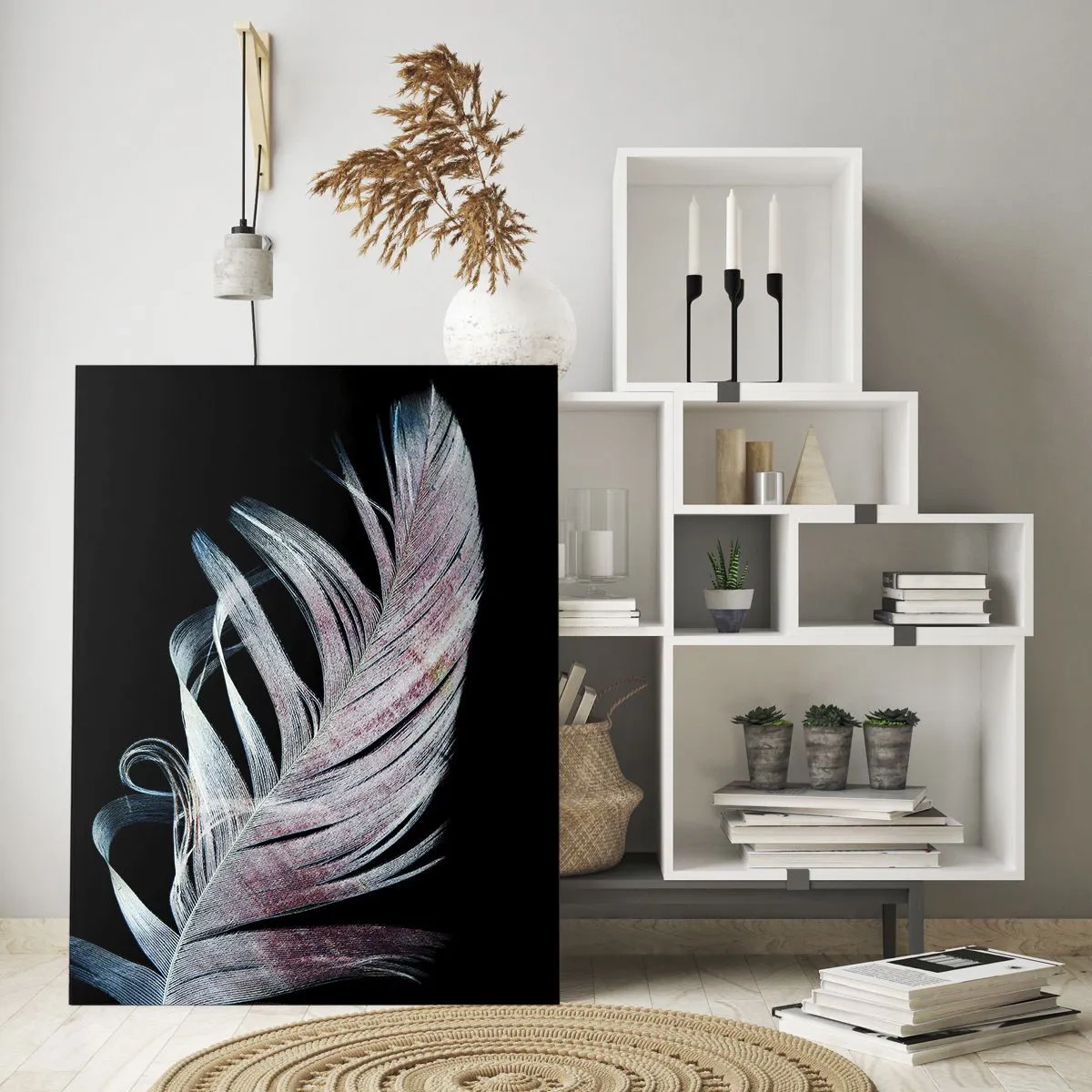 Billede på glas - Tænk om berøring - 50x70 cm
