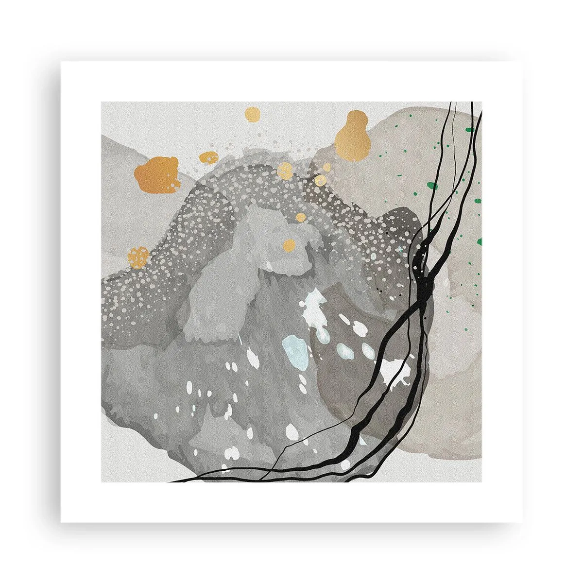 Plakat - Organisk komposition - 40x40 cm