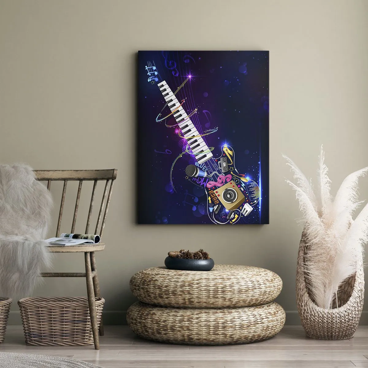 Lærredstryk - Billede på lærred - Og alt er i orden - 65x120 cm