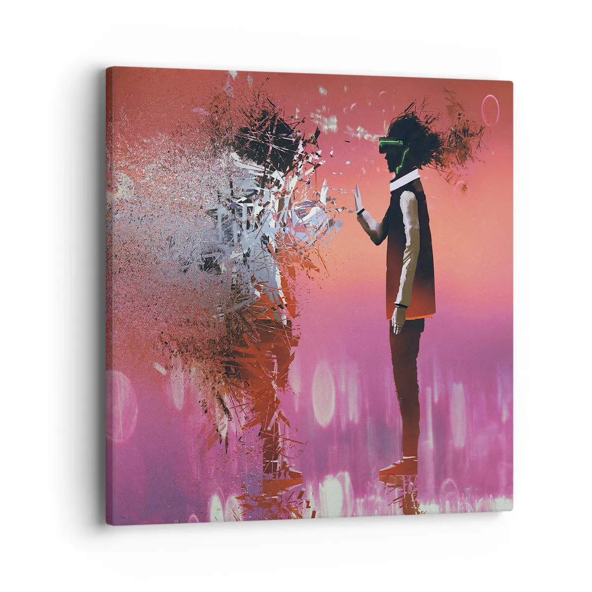 Lærredstryk - Billede på lærred - Er det muligt at se ind i sig selv? - 40x40 cm