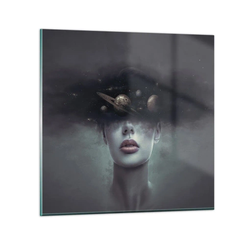 Billede på glas - Og planeterne er ved at gå amok... - 70x70 cm