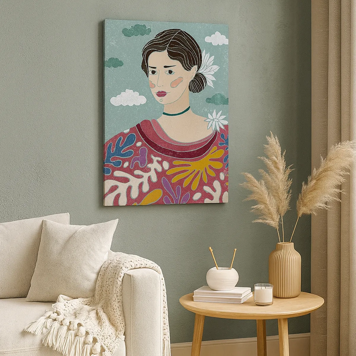 Lærredstryk - Billede på lærred - Med melankoli i dit blik - 50x70 cm