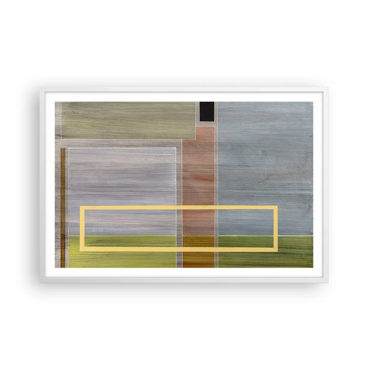 Plakat i hvid ramme - Lige og rolig - 91x61 cm