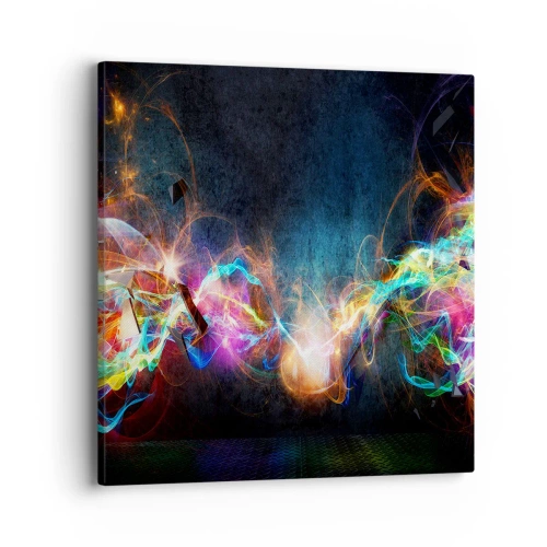 Lærredstryk - Billede på lærred - Glædeligt imod mørket - 40x40 cm