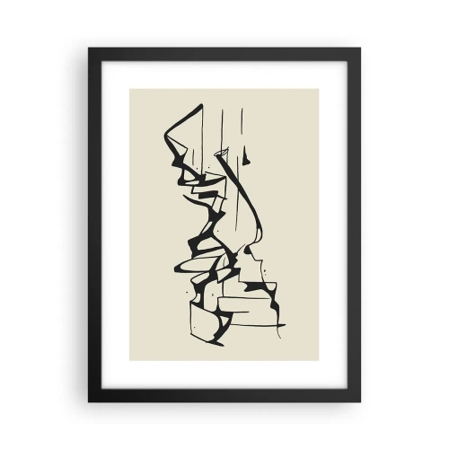 Plakat i sort ramme - Måske et landskab - 30x40 cm