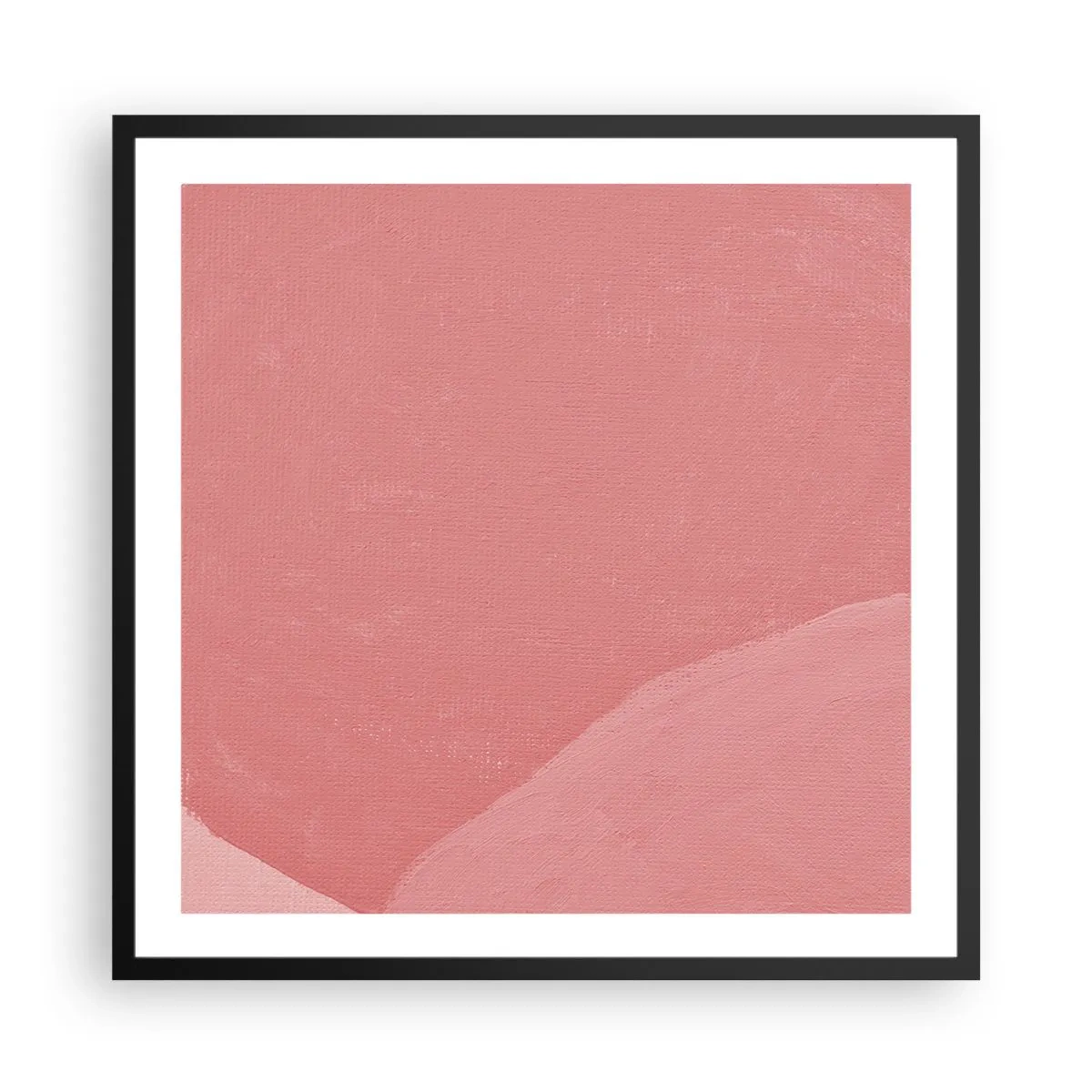 Plakat i sort ramme - Organisk komposition i pink - 60x60 cm