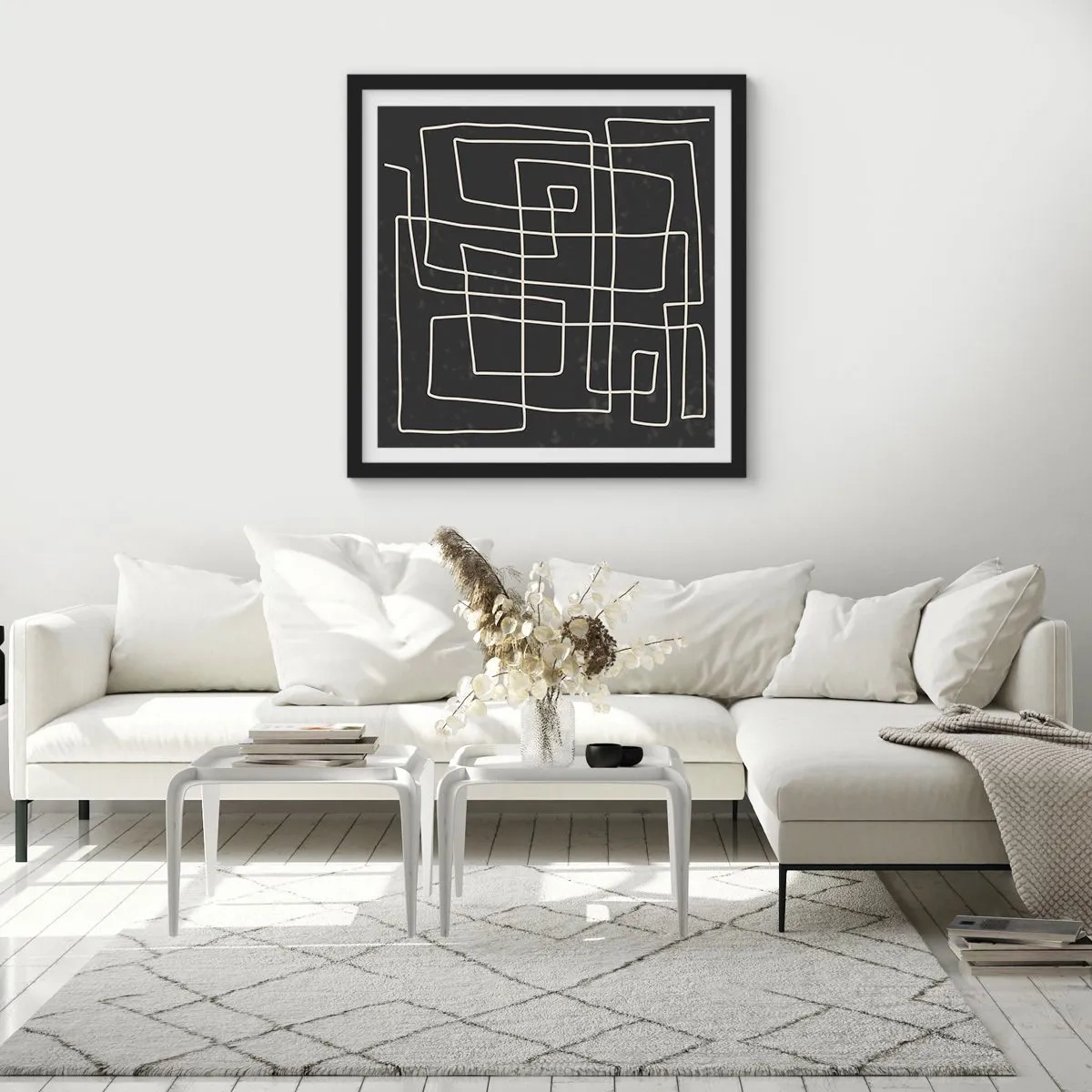 Plakat i sort ramme - Ikke helt så enkel - 30x30 cm