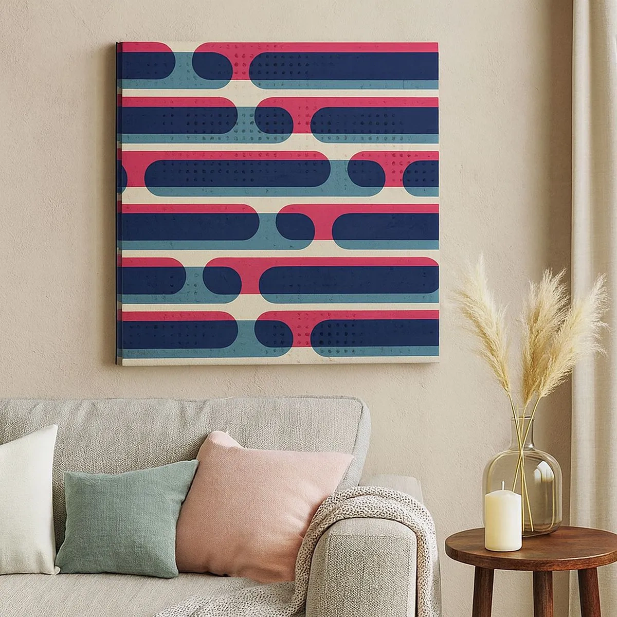 Lærredstryk - Billede på lærred - Indad og fremad - 30x30 cm