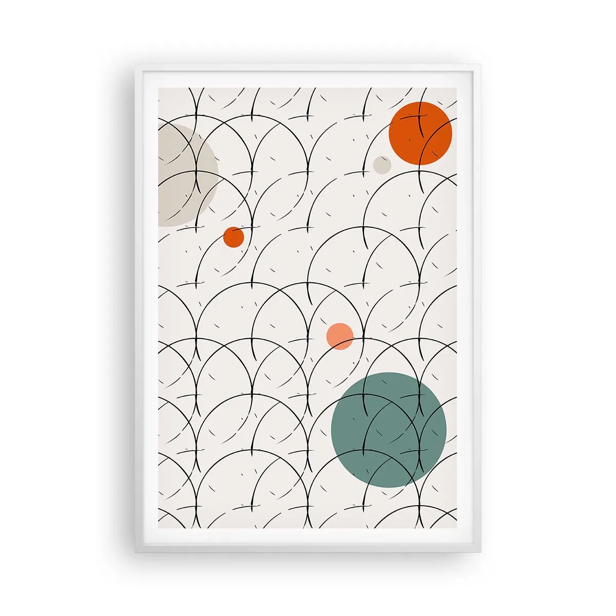 Plakat i hvid ramme - I popkunstens ånd - 70x100 cm