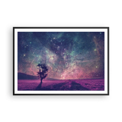 Plakat i sort ramme - Under en magisk himmel - 100x70 cm