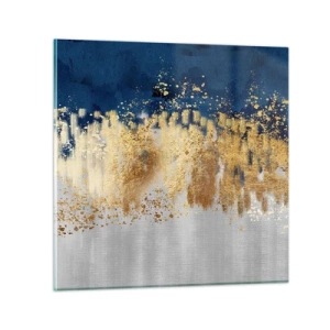 Billede på glas - Moderne komposition med gnist - 30x30 cm