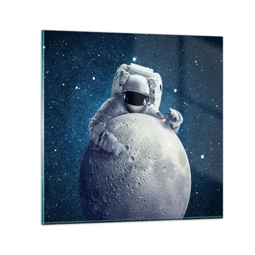 Billede på glas - Kosmisk spøgefugl - 30x30 cm