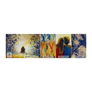Fototapet Prøve Standard Eco - Et magisk øjeblik - Et par kærester, Parkere, Natur - 100x30 cm