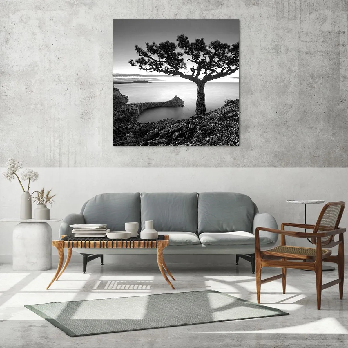 Billede på glas - Fred hele vejen til horisonten - 70x70 cm