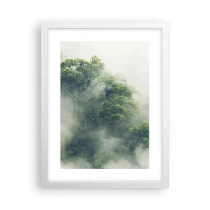 Plakat i hvid ramme - Pakket ind i tåge - 30x40 cm