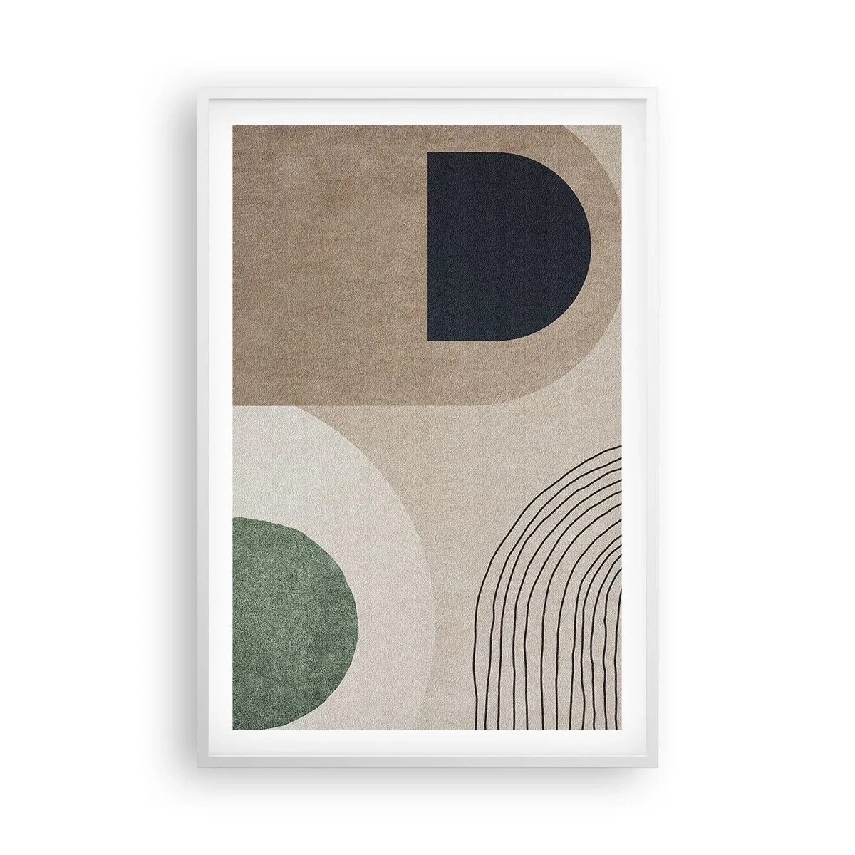 Plakat i hvid ramme - Blidheden i en oval - 61x91 cm