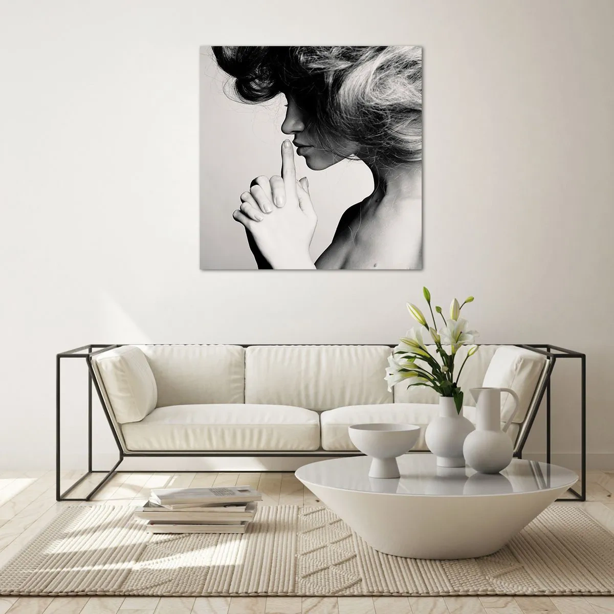 Billede på glas - Lyt til sig selv - 70x70 cm