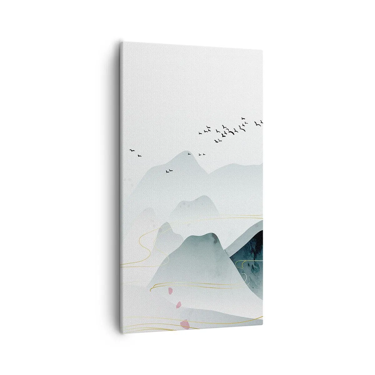 Lærredstryk - Billede på lærred - Over toppene - 55x100 cm