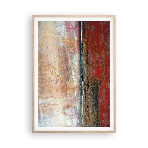Plakat i ramme af lyst egetræ - Måske er det havet - 70x100 cm
