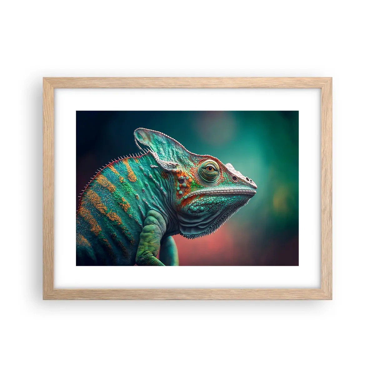 Plakat i ramme af lyst egetræ - Kan du se mig? Ikke godt... - 40x30 cm