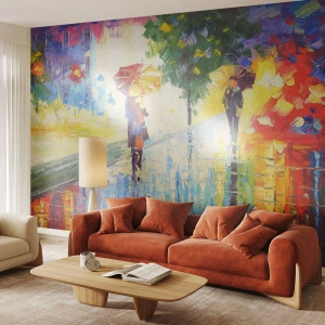 Fototapet Premium Sand - Og alt er klart - Park Avenue, Landskab, Træer - 250x175 cm