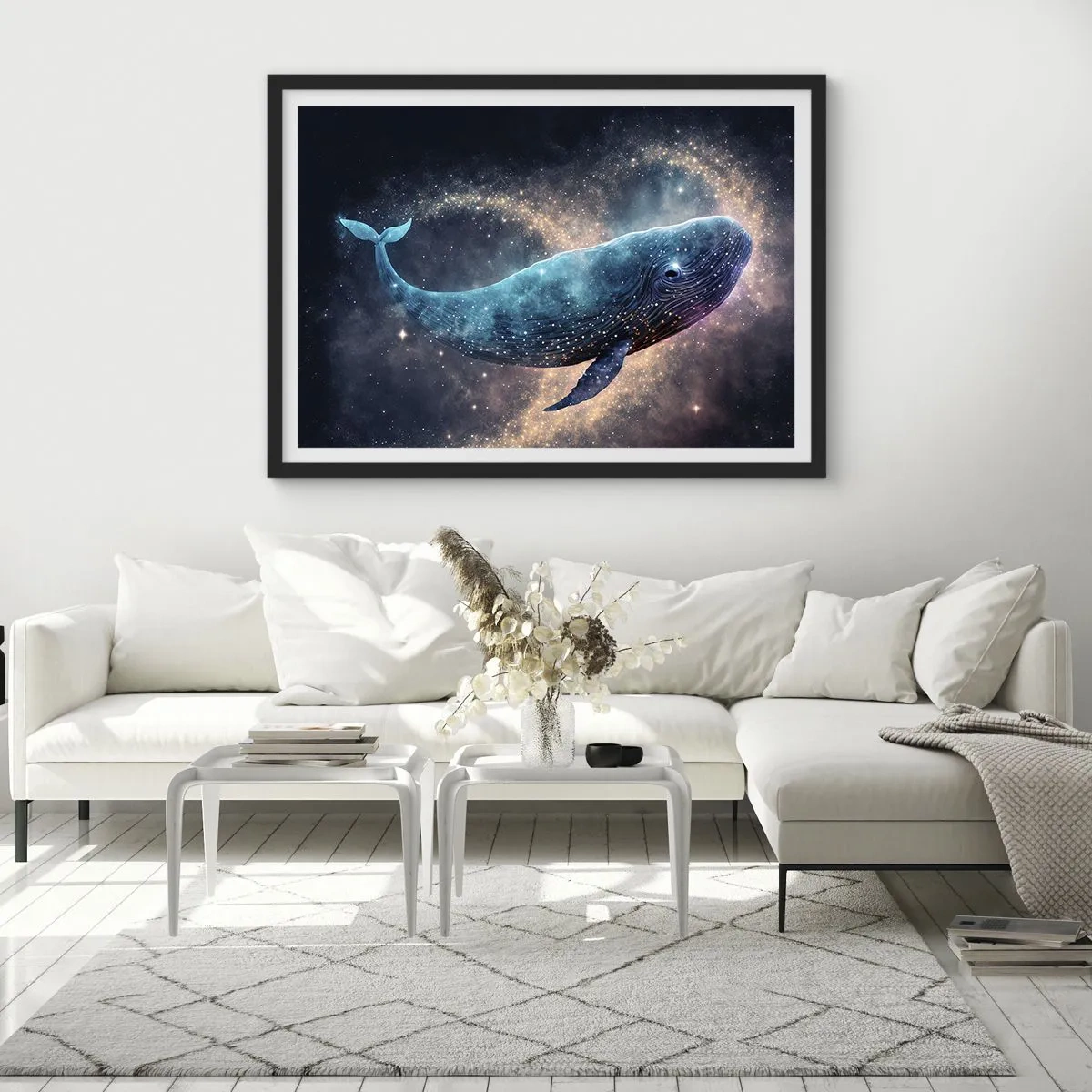 Plakat i sort ramme - Der findes en verden... - 70x50 cm