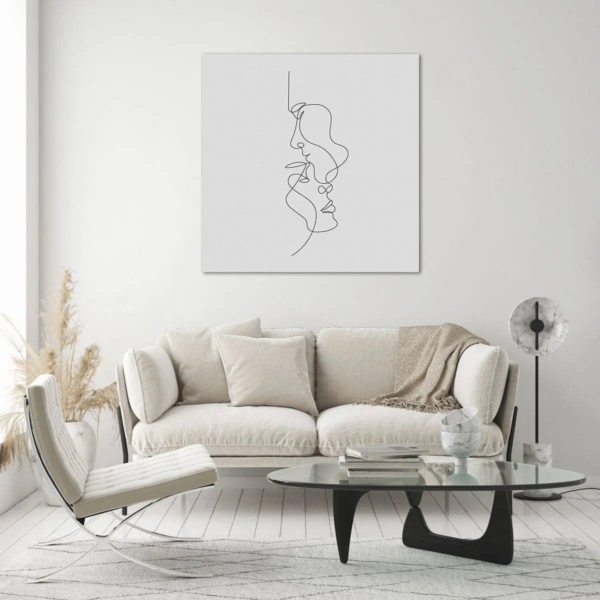 Billede på glas - Gløderne af glubende begær - 30x30 cm