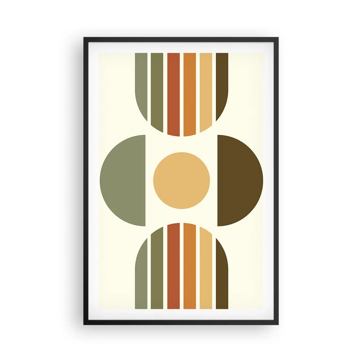 Plakat i sort ramme - I jordfarver - 61x91 cm