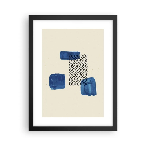 Plakat i sort ramme - Abstrakt kvartet - 30x40 cm