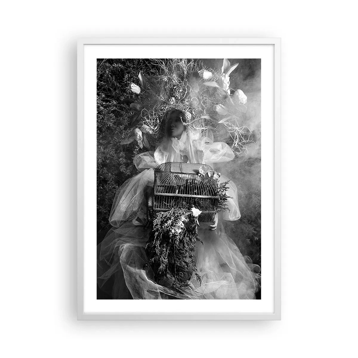 Plakat i hvid ramme - Selve Moder - Naturen - 50x70 cm