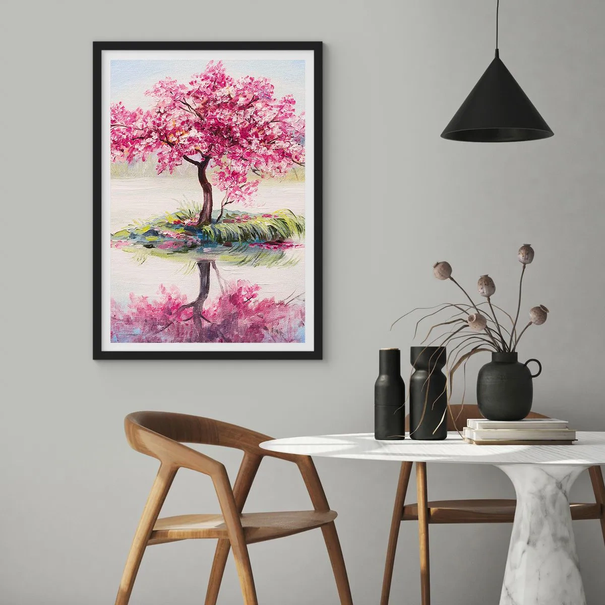 Plakat i sort ramme - Forårsfestival - 40x50 cm