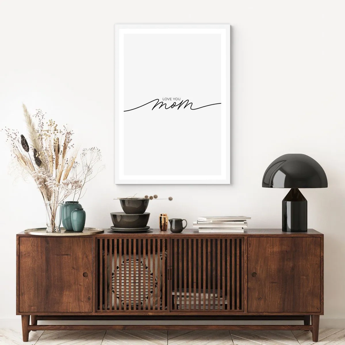 Plakat i hvid ramme - Stor følelse - 70x100 cm