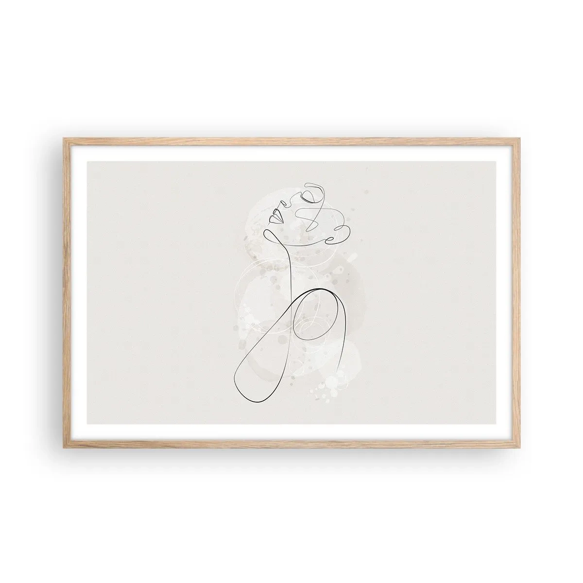 Plakat i ramme af lyst egetræ - Spiralen af skønhed - 91x61 cm