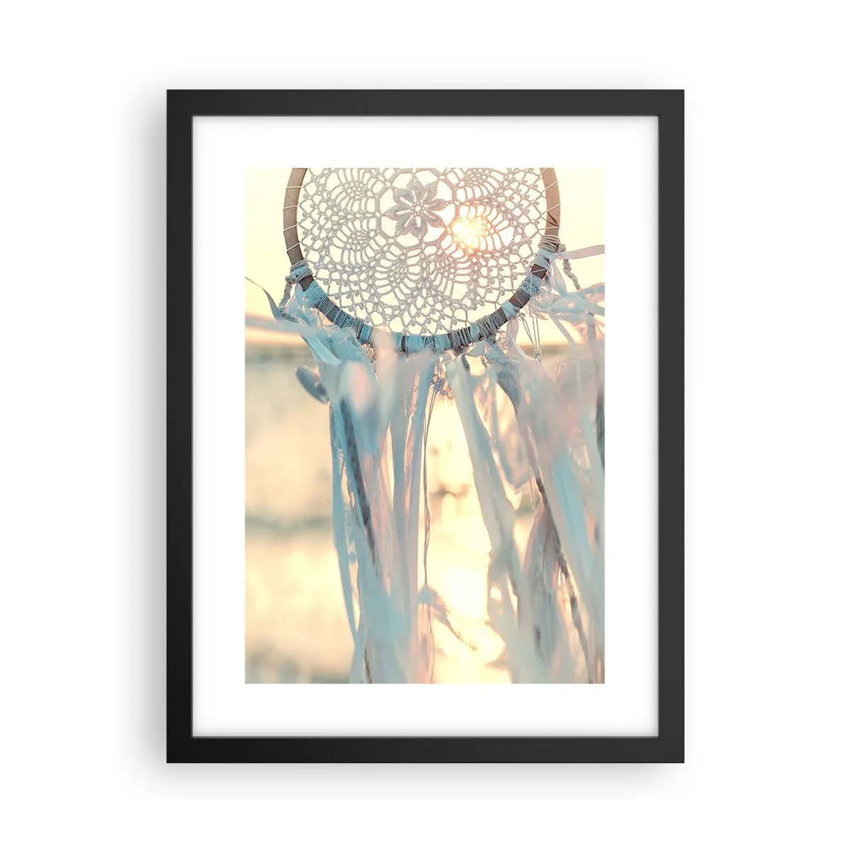 Plakat i sort ramme - Totem med blonder - 30x40 cm