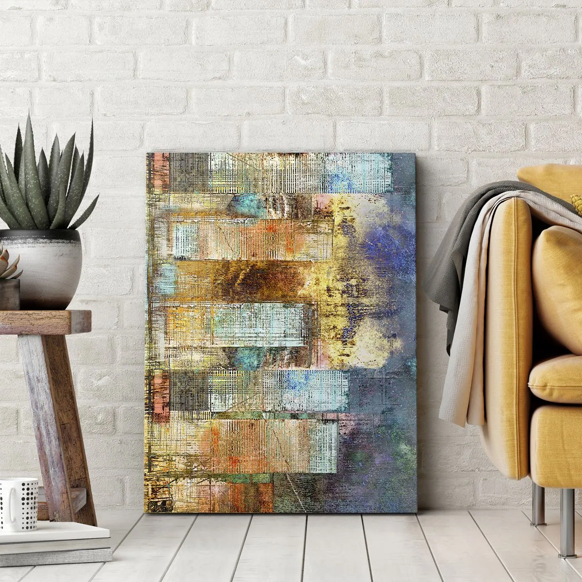 Lærredstryk - Billede på lærred - Solrig metropol - 65x120 cm