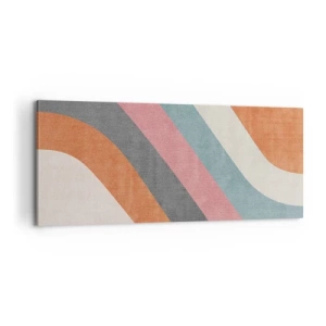 Lærredstryk - Billede på lærred - Diagonal komposition - bevægelse - 100x40 cm