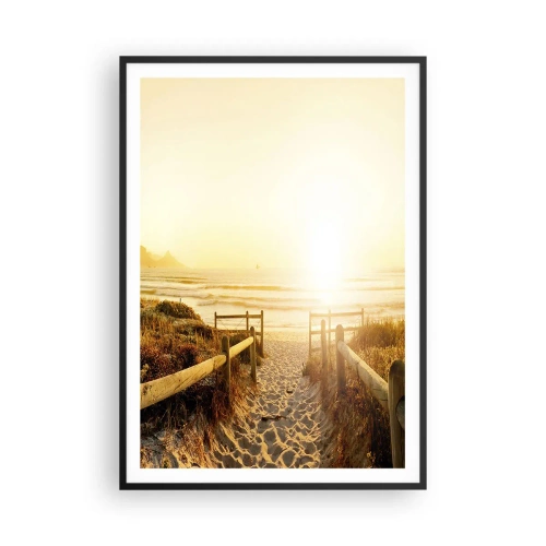 Plakat i sort ramme - Over klitten, mod solen - 70x100 cm