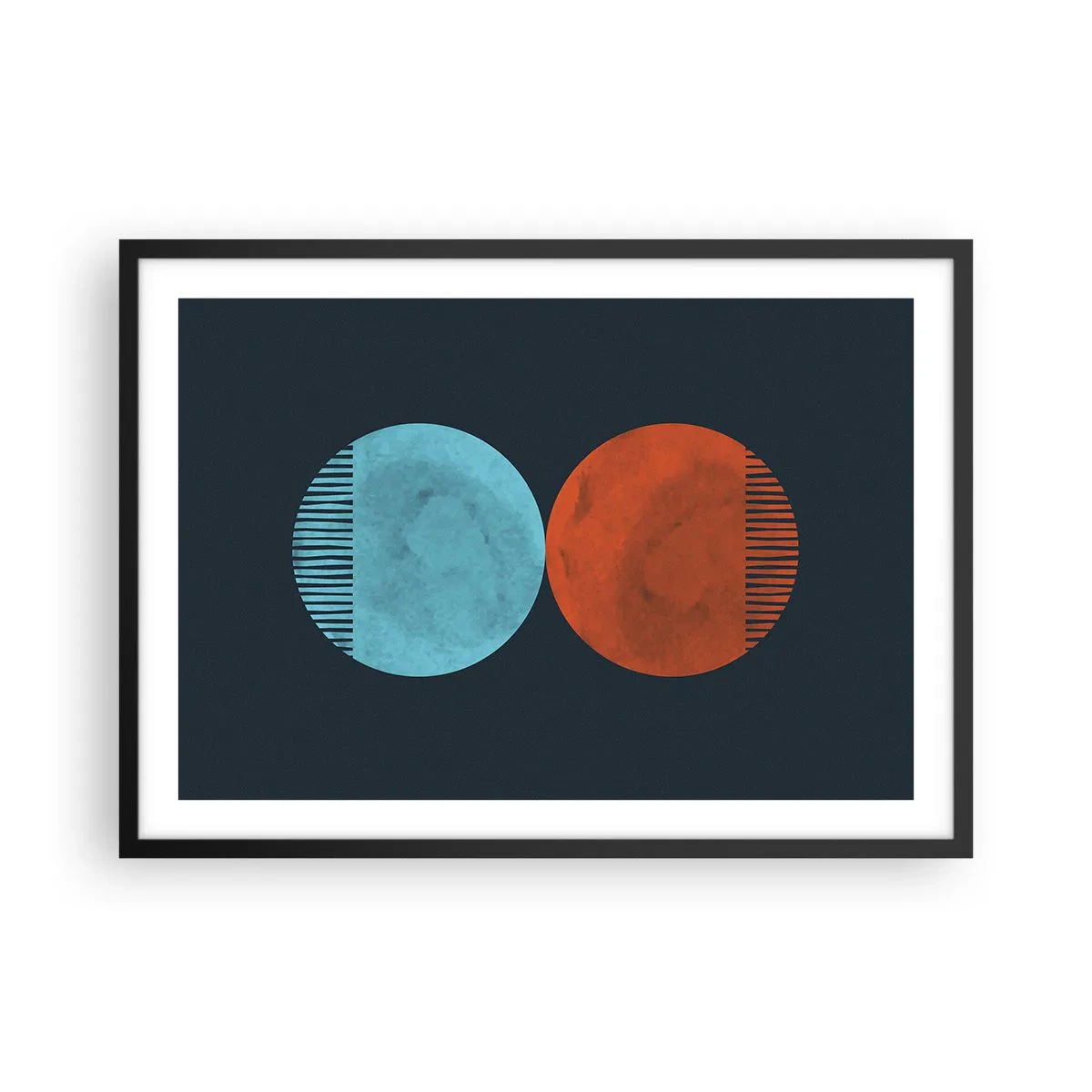 Plakat i sort ramme - Kun geometri? - 70x50 cm