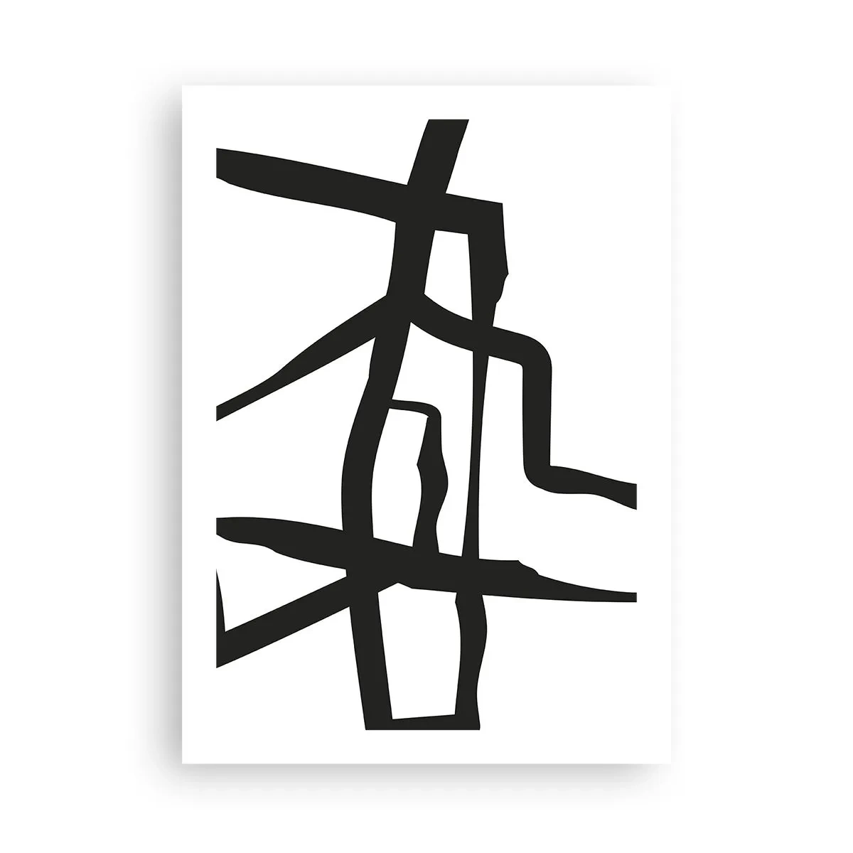 Plakat - Sort og hvid konstruktion - 50x70 cm