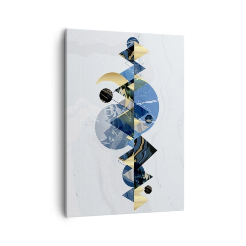 Lærredstryk - Billede på lærred - Geometrisk landskab - 50x70 cm